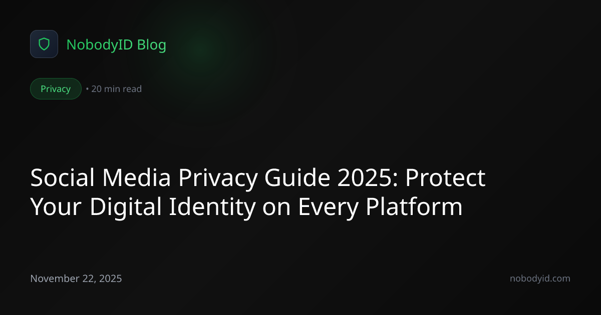 Social Media Privacy Guide 2025: Protect Your Digital Identity on Every ...